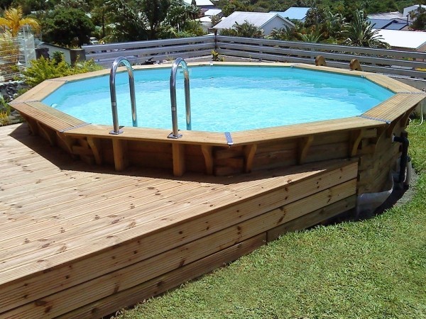 Terrasse bois piscine Maéva 400 Vivre En Bois