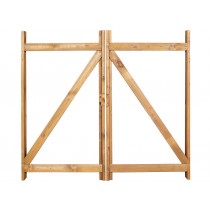 Kit cadre bois et ferrures pour création de portail
