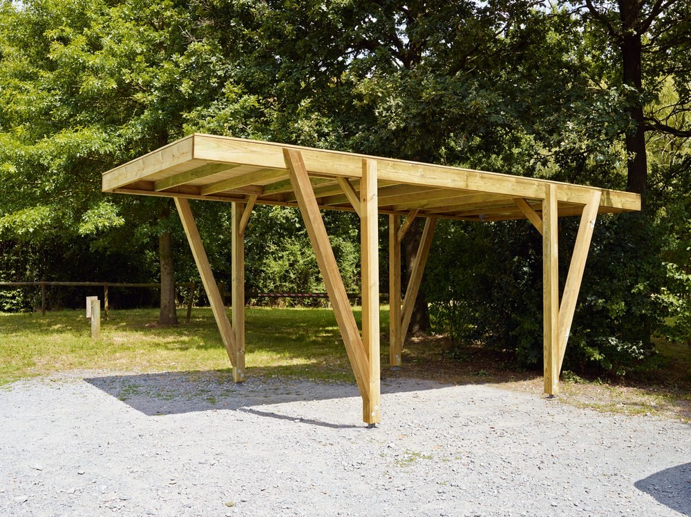 Carport en bois Grappa 17 m² en Pin marque Piveteaubois Vivre en Bois