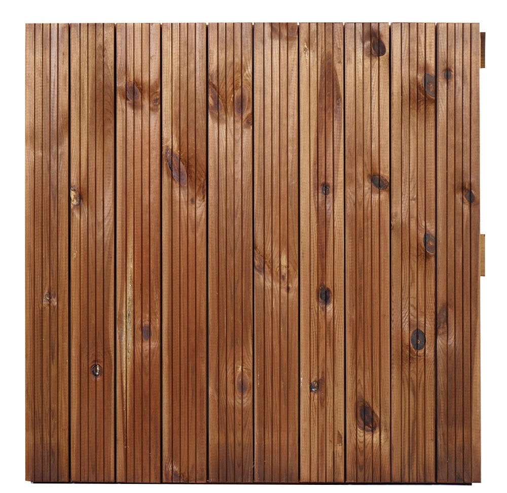 la ley placa ranurada de madera marrón
