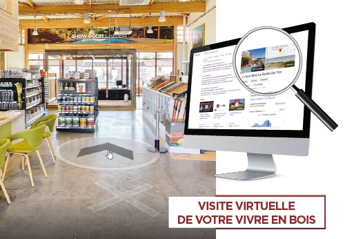 Vivite virtuelle à 360° de votre magasin Vivre enBois La Roche sur Yon